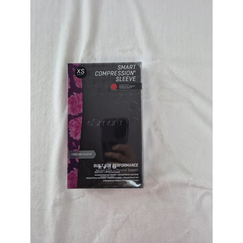 eSmartr Smart‎ Compression Sleeve Unisex XS Black Forearm Petals ESF0501XS New